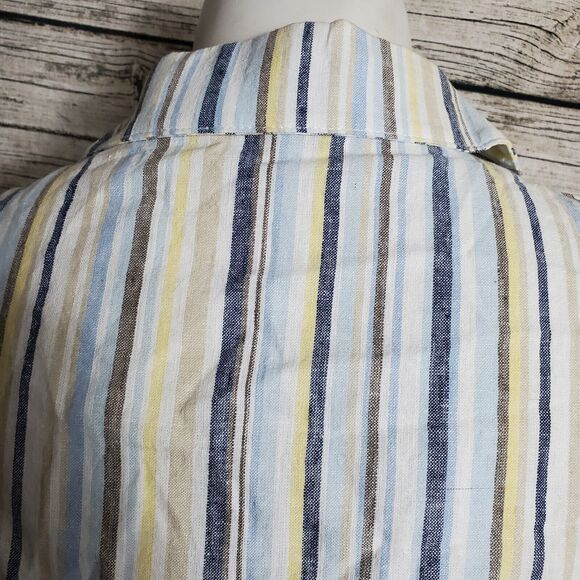 Erika Striped Button Down Shirt Size XL NWT - Picture 4 of 9